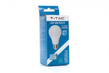 ŻARÓWKA V-TAC E27 A60 2700K DIMMABLE 230V/10W VT-1853D