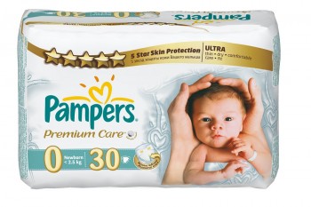 Pampers Premium Care rozm 0 Newborn 30 szt