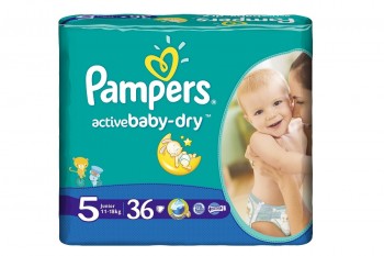 Pampers Active Baby rozm 5 Junior 36 szt. VPMinus